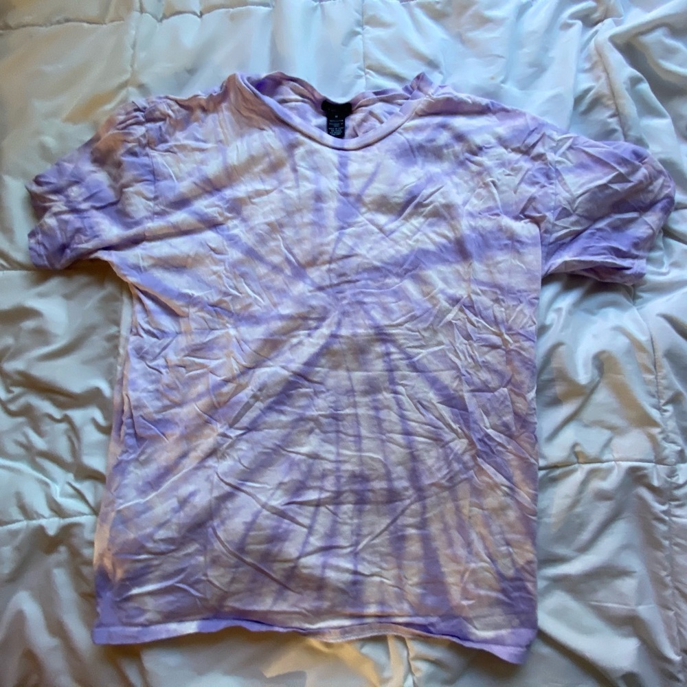 Purple tie dye tee